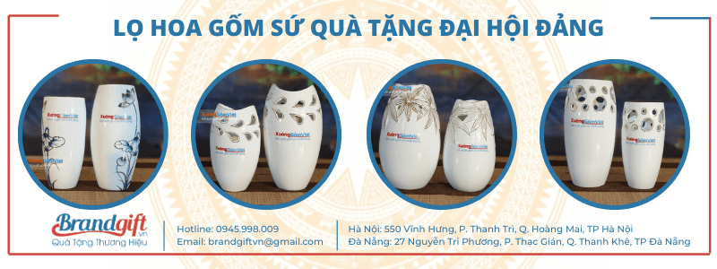 lọ hoa gốm sứ quà tặng đại hội