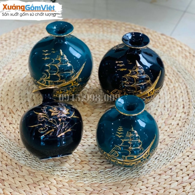 Bình hút lộc làm quà tặng gốm sứ Tết 2021