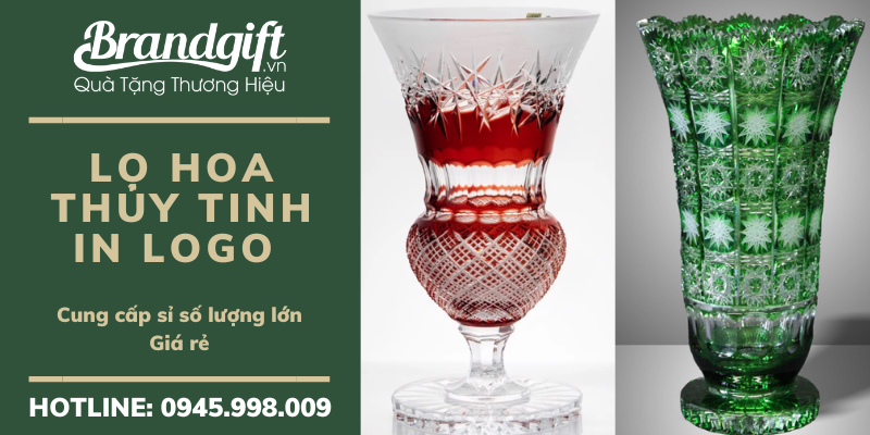 Lọ hoa thủy tinh in logo số lượng lớn giá rẻ