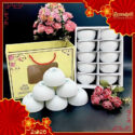 Bộ 10 bát cơm trắng trơn gốm sứ Bát Tràng BC10-62