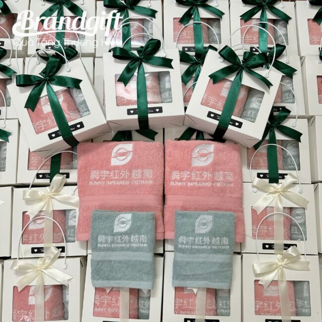 Vị trí thêu logo trên khăn