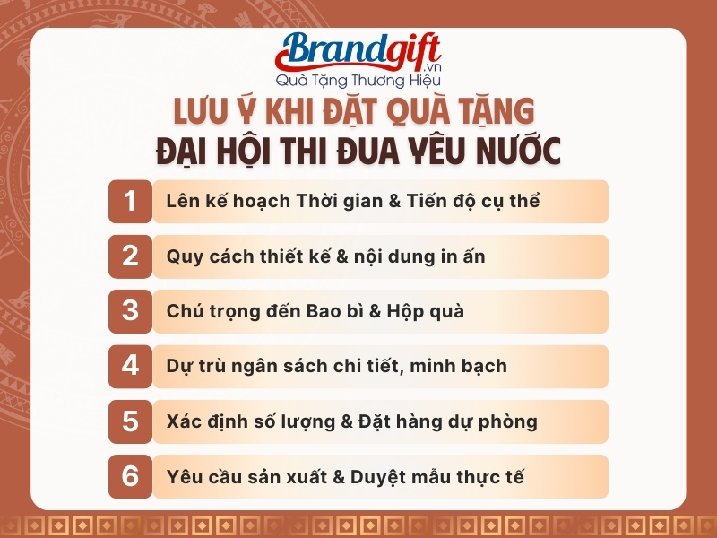 lưu ý khi đặt quà tặng đại hội thi đua yêu nước in logo
