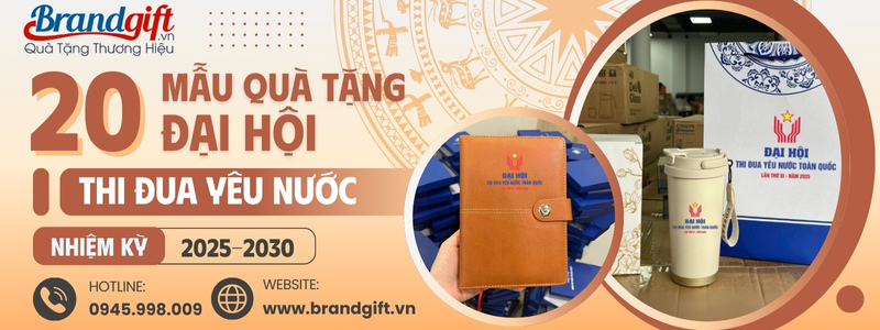 quà tặng Đại hội thi đua yêu nước các cấp in logo