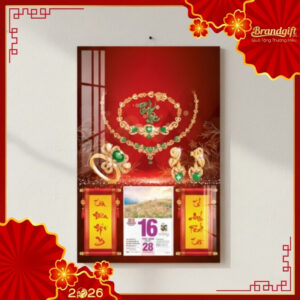 Lịch tết treo tường quà tặng tiệm vàng, trang sức