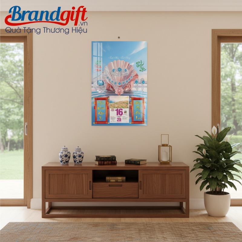 Lịch tết treo tường quà tặng tiệm vàng, trang sức