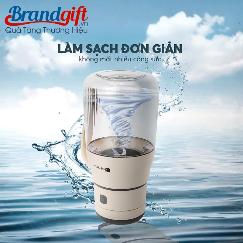 Máy xay sinh tố cầm tay Elmich quà tặng 1 lít 70W màu kem MXCT-03