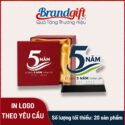 Biểu trưng pha lê số 5 quà tặng in logo