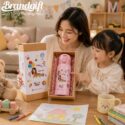 Bình giữ nhiệt in logo màu hồng