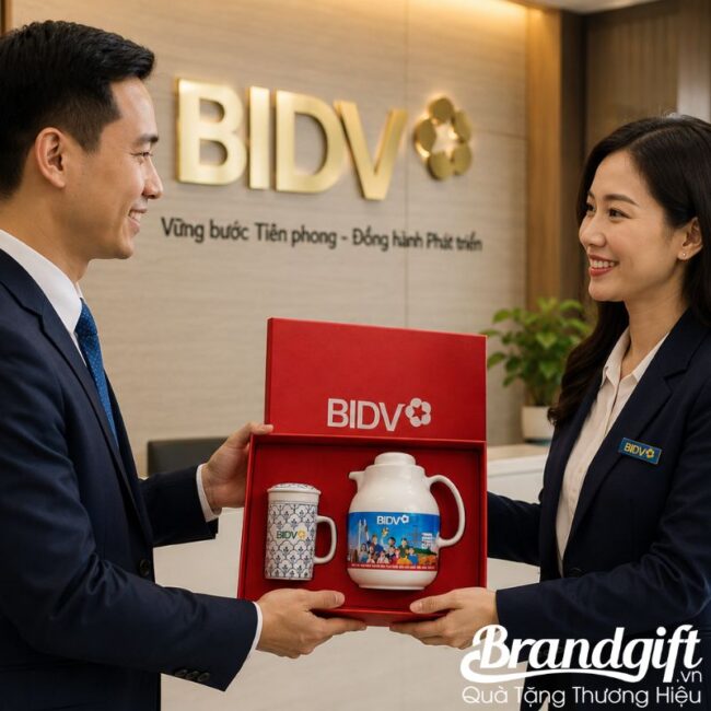 Bộ giftset quà tặng Trà Lễ Phúc An của ngân hàng BIDV