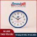 Đồng hồ treo tường mặt tròn in logo quà tặng
