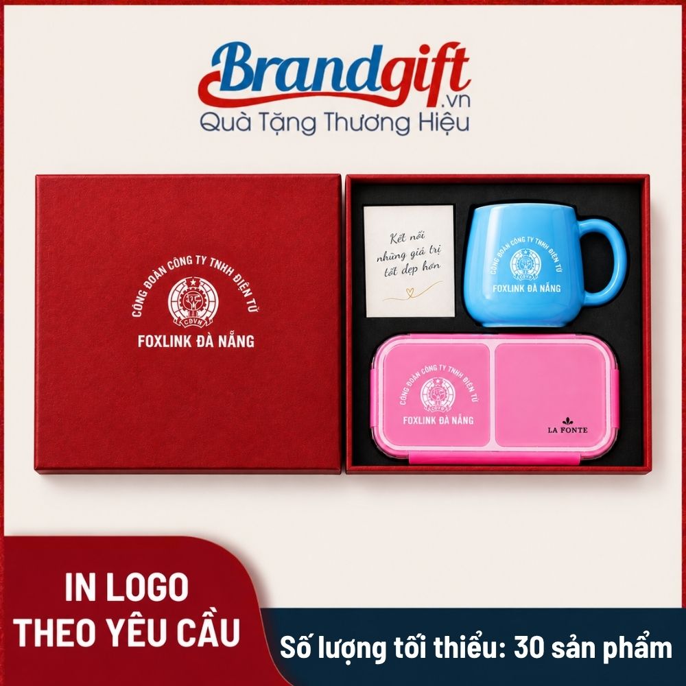 Bộ Giftset cốc sứ và hộp đựng cơm