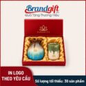 Set quà tặng lọ hoa và cốc sứ men hỏa biến