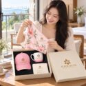 Bộ Giftset 3 món mũ lưỡi trai, cốc sứ và khăn lụa