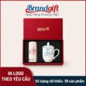 Set quà tặng túi vải và ly sứ