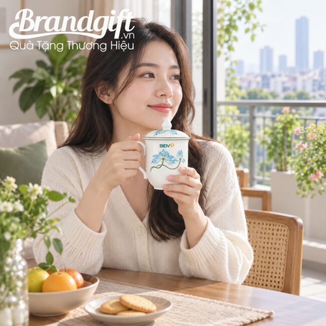 bo-qua-tang-coc-su-tui-vai-in-logo (5) Set quà tặng túi vải và ly sứ