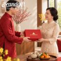 Combo quà tặng tượng dê và ví da đựng thẻ