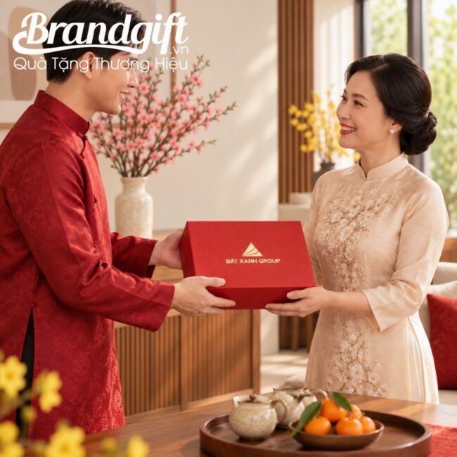 Combo quà tặng tượng dê và ví da đựng thẻ