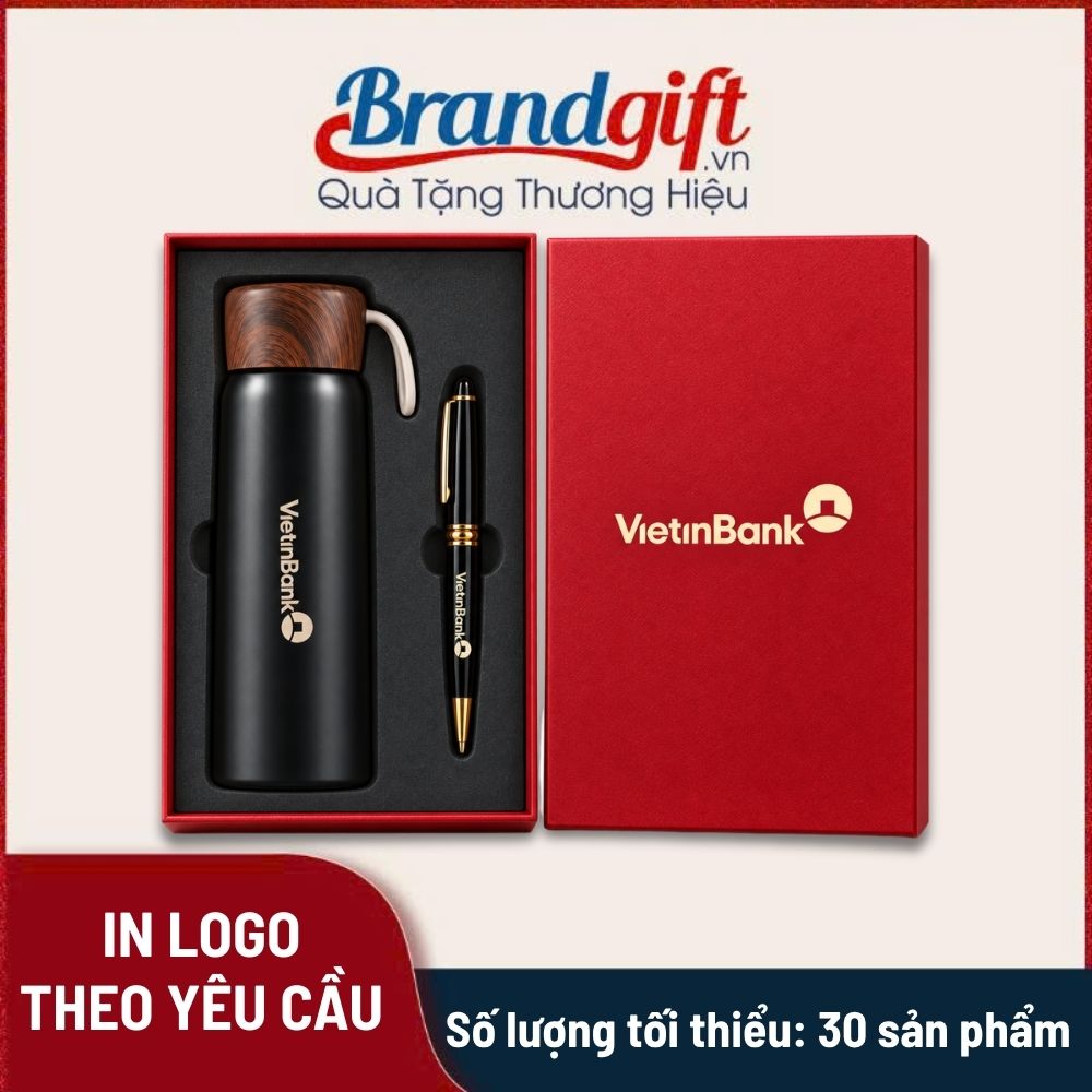 Combo quà tặng bình giữ nhiệt và bút ký