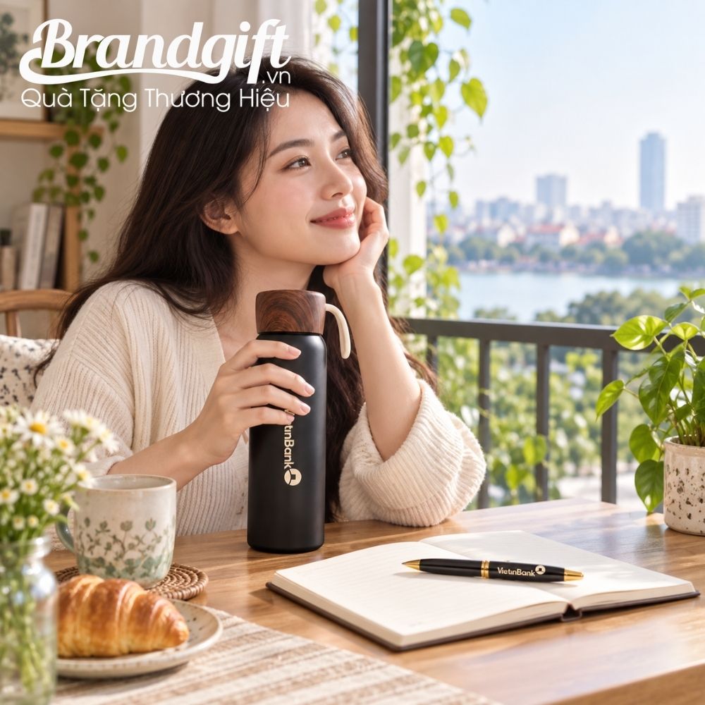 Combo quà tặng bình giữ nhiệt và bút ký