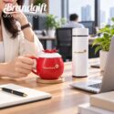 Bộ giftset quà tặng cốc sứ và bình giữ nhiệt in logo