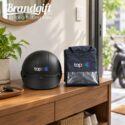 Set quà tặng áo mưa và mũ bảo hiểm in logo