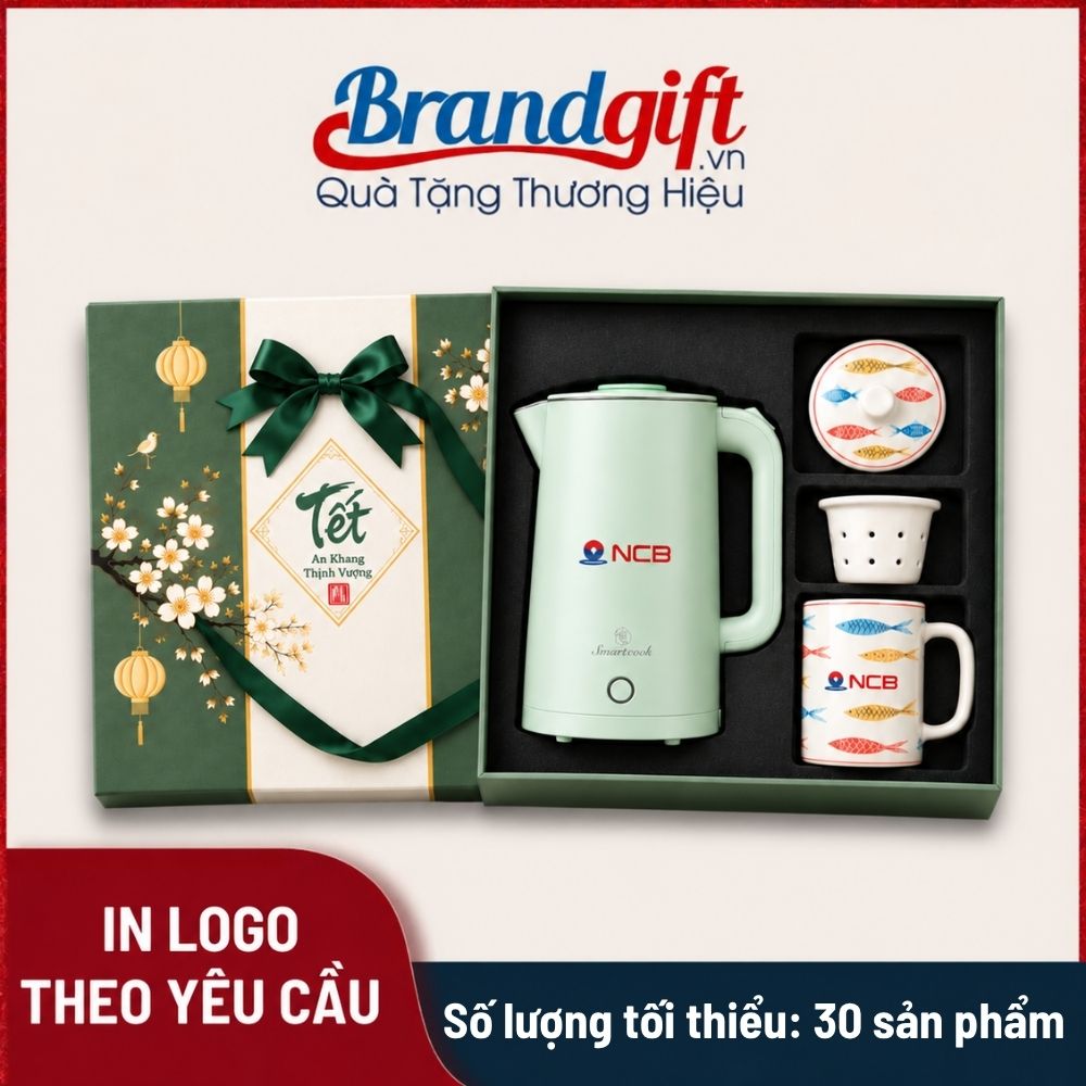 Bộ Giftset quà Tết ấm siêu tốc và cốc lọc trà