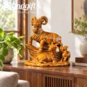 Tượng dê men hoàng thổ quà tặng