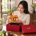 Tượng dê men hoàng thổ quà tặng