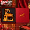 Tượng linh vật dê men hoàng thổ