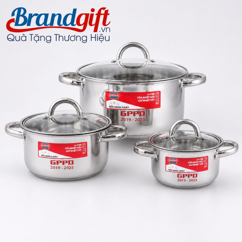 Bộ nồi inox quà tặng