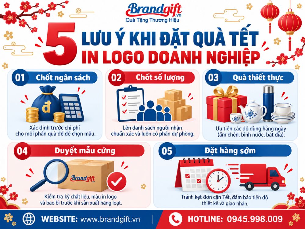 Lưu ý khi lựa chọn quà Tết in logo số lượng lớn